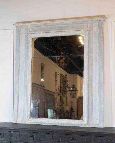 French 18th Century Louis XVI Painted Trumeau Mirror