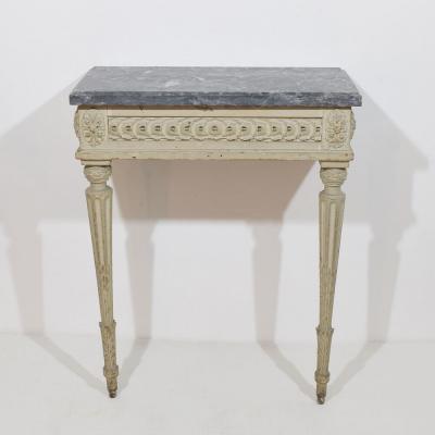 French 18th Century Marble Top Louis XVI Console Table