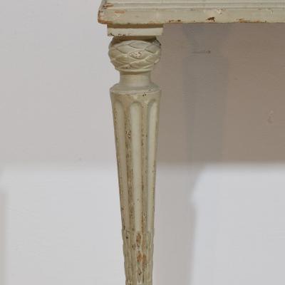 French 18th Century Marble Top Louis XVI Console Table