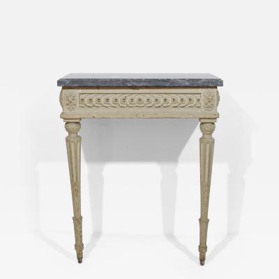 French 18th Century Marble Top Louis XVI Console Table