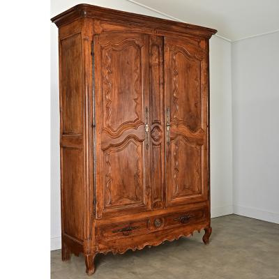 French 18th Century Massive Louis XV Carved Armoire