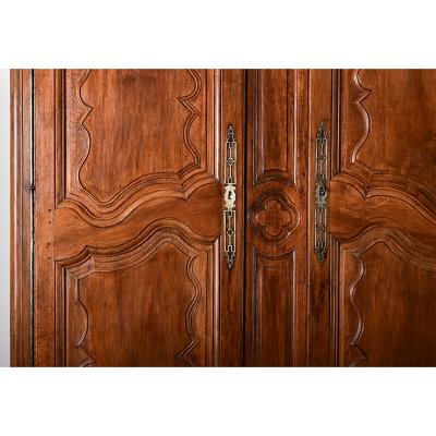 French 18th Century Massive Louis XV Carved Armoire