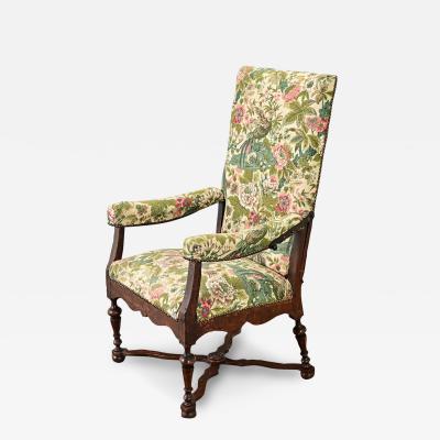 French 18th Century Oak Reclining Arm Chair