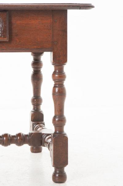French 18th Century Oak Table with Drawer