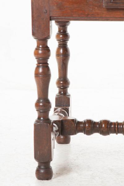 French 18th Century Oak Table with Drawer