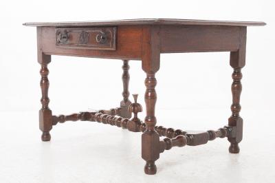 French 18th Century Oak Table with Drawer