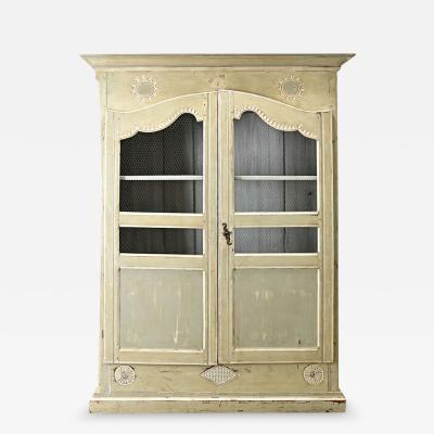 French 18th Century Painted Carved Armoire