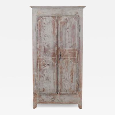 French 18th Century Painted Pine Cabinet