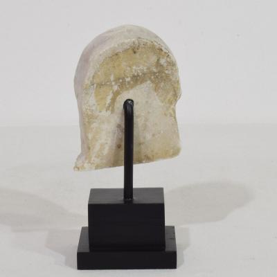 French 18th Century Small Marble Head Of A Madonna