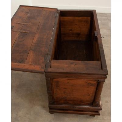 French 18th Century Solid Carved Oak Coffer