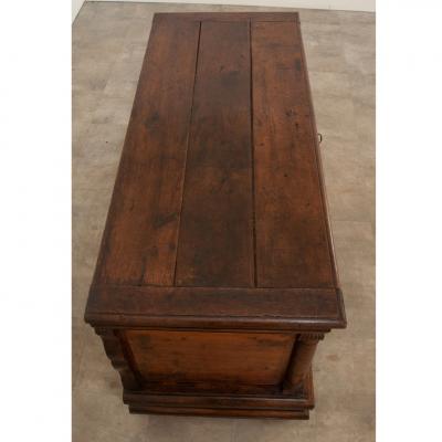 French 18th Century Solid Carved Oak Coffer