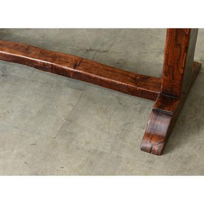 French 18th Century Solid Elm Tavern Table