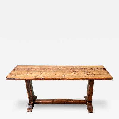 French 18th Century Solid Elm Tavern Table