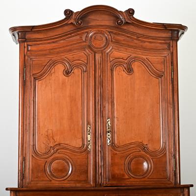 French 18th Century Solid Pine Louis XV Armoire