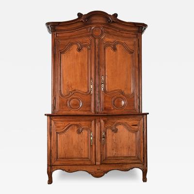 French 18th Century Solid Pine Louis XV Armoire