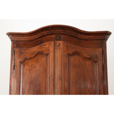 French 18th Century Solid Walnut Armoire