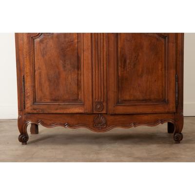 French 18th Century Solid Walnut Armoire