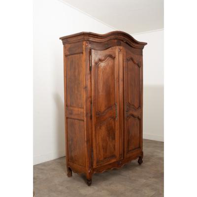 French 18th Century Solid Walnut Armoire