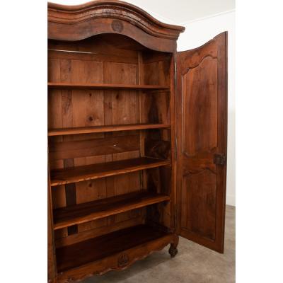 French 18th Century Solid Walnut Armoire
