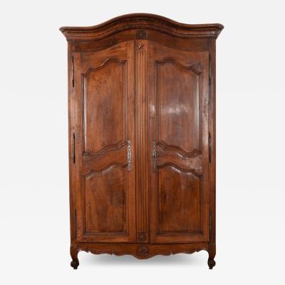 French 18th Century Solid Walnut Armoire