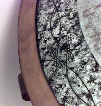 French 1940s Bronze and Brass Round Coffee Table