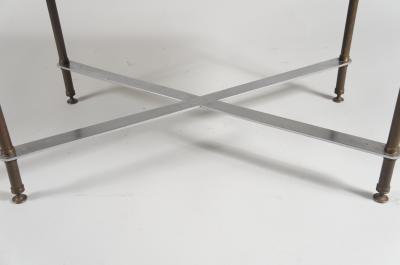 French 1940s Bronze and Marble Cocktail Table