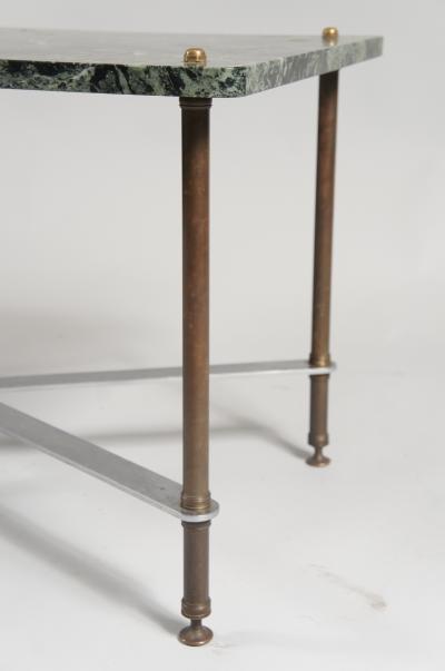 French 1940s Bronze and Marble Cocktail Table