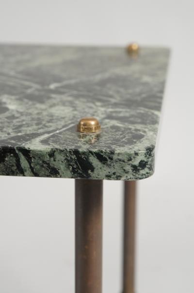 French 1940s Bronze and Marble Cocktail Table