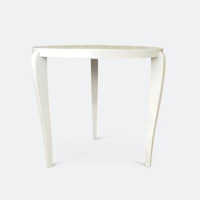 French 1940s Cream Lacquered Side Table