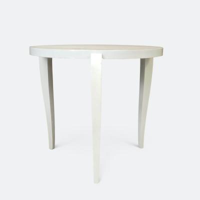French 1940s Cream Lacquered Side Table