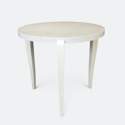 French 1940s Cream Lacquered Side Table