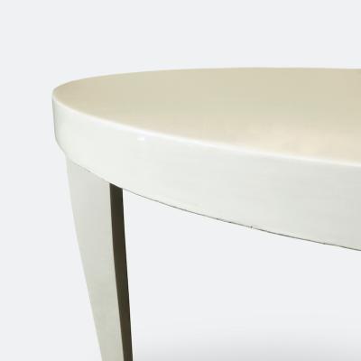 French 1940s Cream Lacquered Side Table