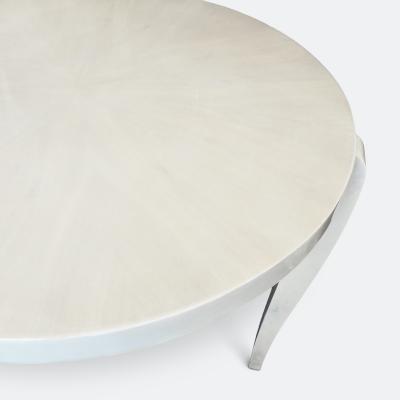 French 1940s Cream Lacquered Side Table