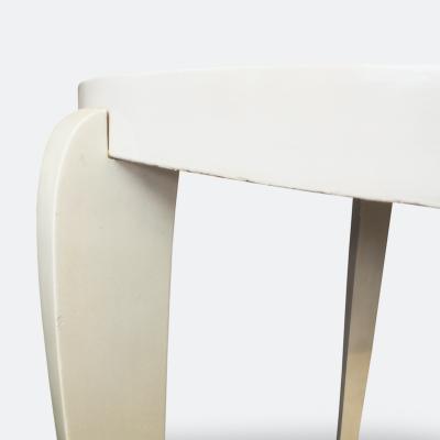 French 1940s Cream Lacquered Side Table