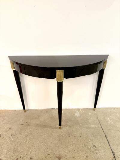 French 1940s Demi Lune Console 