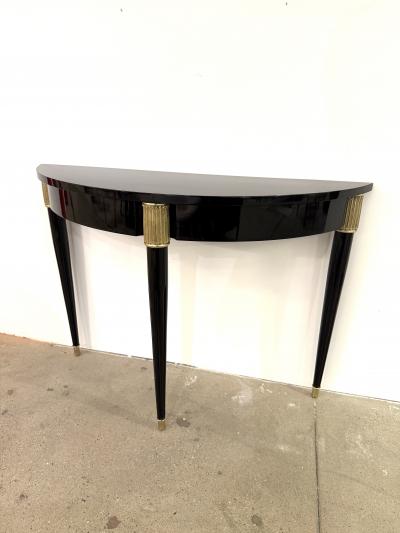 French 1940s Demi Lune Console 