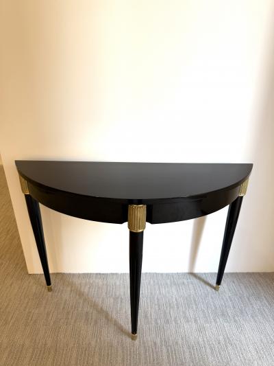 French 1940s Demi Lune Console 