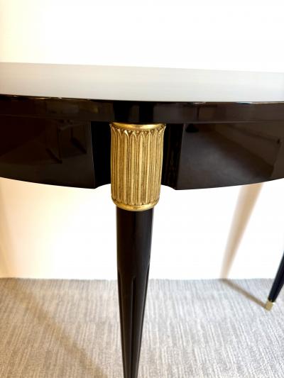 French 1940s Demi Lune Console 