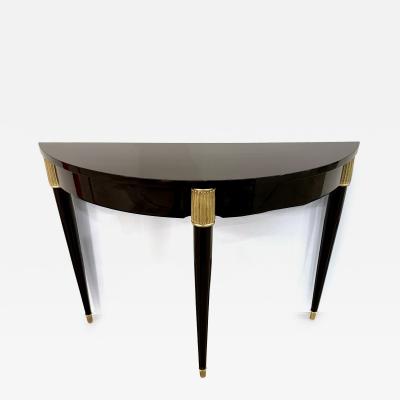 French 1940s Demi Lune Console 