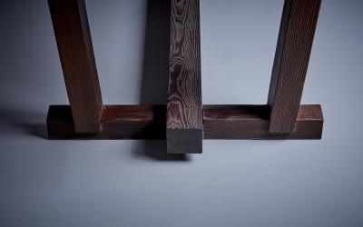 French 1940s Heavy Solid Studio Dining Table in Oak