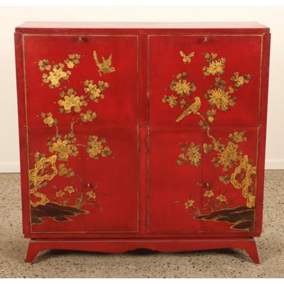 French 1940s Japonisme bar cabinet