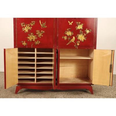 French 1940s Japonisme bar cabinet