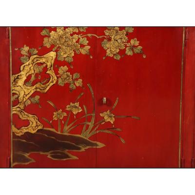 French 1940s Japonisme bar cabinet