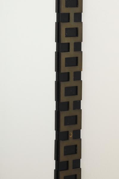 French 1940s Metal and Brass Wall Mirror