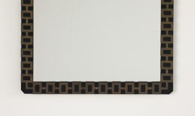 French 1940s Metal and Brass Wall Mirror