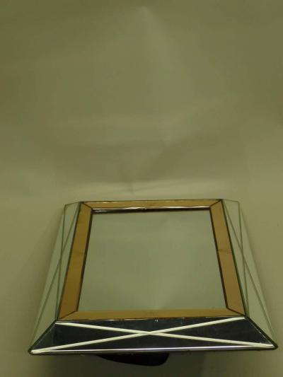 French 1940s Modern Neoclassical Mirrored Frame Mirror