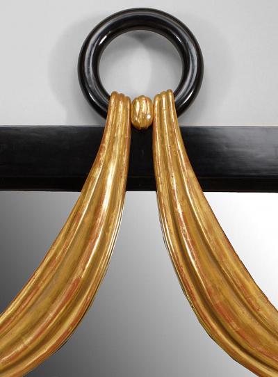 French 1940s Style Ebonized Vertical Wall Mirrors