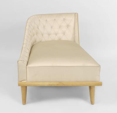 French 1940s Sycamore Chaise Lounge