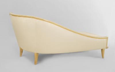 French 1940s Sycamore Chaise Lounge