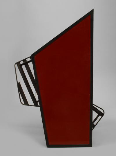 French 1950s Mid Century Modern Ebonized Metal Coffee Table